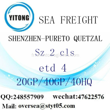 Fret de Shenzhen Port maritime d’expédition à Pureto Quetzal